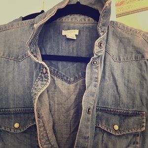 J crew jean shirt with western styling
